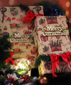 emballage papier cadeau noel