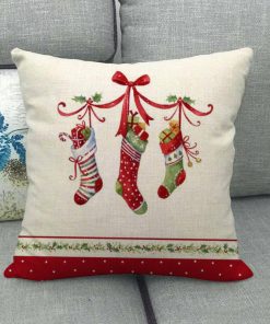 coussin de noel botte