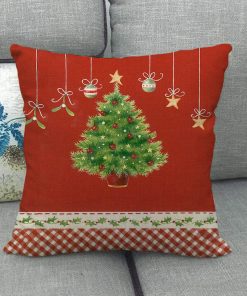 housse de coussin rouge noel