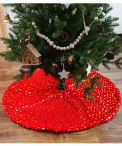 jupe sapin de noel rouge