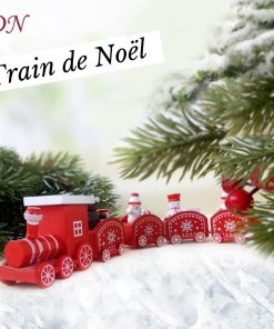 Petit train de noel en bois